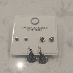 American Eagle Outfitters Silver Minimalist Earrings